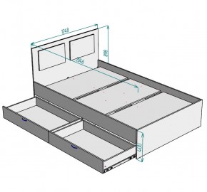 Кровать Ольга L46 (1200) 2 ящика в Ханты-Мансийске - hanty-mansiysk.mebel24.online | фото 2