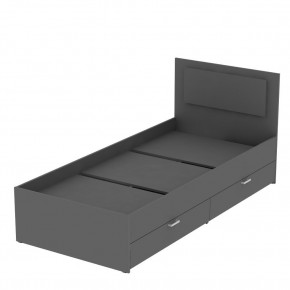 Кровать Ольга L47 (900) 2 ящика (Графит) в Ханты-Мансийске - hanty-mansiysk.mebel24.online | фото