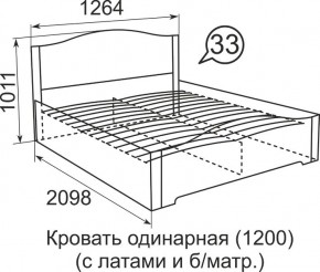 Кровать с латами Виктория 1200*2000 в Ханты-Мансийске - hanty-mansiysk.mebel24.online | фото 4