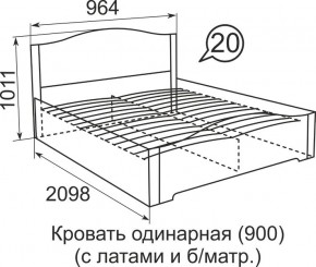 Кровать с латами Виктория 1200*2000 в Ханты-Мансийске - hanty-mansiysk.mebel24.online | фото 5