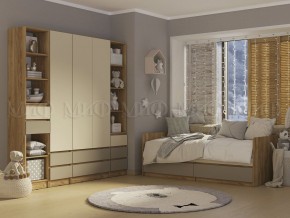 ЧЕЛСИ Color Кровать с ящиками 800 с настилом ЛДСП (Слоновая кость/Глиняный серый/Дуб крафт) в Ханты-Мансийске - hanty-mansiysk.mebel24.online | фото 2