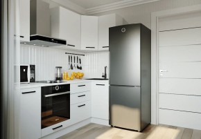 Кухонный гарнитур Белый Глянец 2200*1000 (Стол. 38мм) в Ханты-Мансийске - hanty-mansiysk.mebel24.online | фото 1