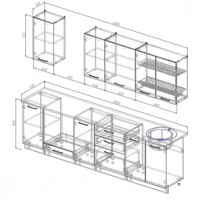 Кухонный гарнитур Дели 2800 (Стол. 38мм) в Ханты-Мансийске - hanty-mansiysk.mebel24.online | фото 2