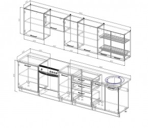 Кухонный гарнитур Графика 3000 (Стол. 26мм) в Ханты-Мансийске - hanty-mansiysk.mebel24.online | фото 2