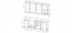 Кухонный гарнитур Каппучино 2200 h950 (Стол. 26мм) в Ханты-Мансийске - hanty-mansiysk.mebel24.online | фото 2