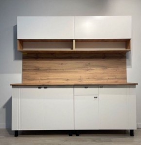 Кухонный гарнитур «Монако» 2.0 м Серия 2 МДФ с фрезеровкой (Дуб Золотой/Белый матовый) в Ханты-Мансийске - hanty-mansiysk.mebel24.online | фото 2