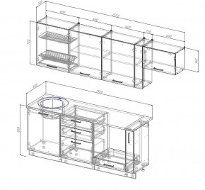 Кухонный гарнитур Муссон 2550 (Стол. 38мм) в Ханты-Мансийске - hanty-mansiysk.mebel24.online | фото 2