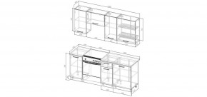 Кухонный гарнитур Смоки 2000 (Стол. 38 мм) в Ханты-Мансийске - hanty-mansiysk.mebel24.online | фото 2