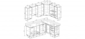Кухонный гарнитур угловой Санторини 2200*1600 h950 (Стол. 38мм) в Ханты-Мансийске - hanty-mansiysk.mebel24.online | фото 2