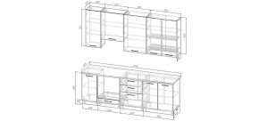 Кухонный гарнитур Умбра 2400 h950 (Стол. 38мм) в Ханты-Мансийске - hanty-mansiysk.mebel24.online | фото 2
