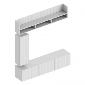 КВИНТА Гостиная (модульная) белый в Ханты-Мансийске - hanty-mansiysk.mebel24.online | фото 2