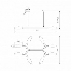 Люстра на штанге Eurosvet Covalent 30180 черный в Ханты-Мансийске - hanty-mansiysk.mebel24.online | фото 3