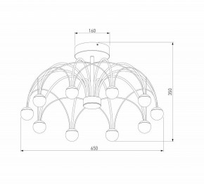 Люстра на штанге Eurosvet Ragno 90031/10 LED золото в Ханты-Мансийске - hanty-mansiysk.mebel24.online | фото 5