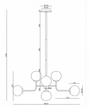 Люстра на штанге Maytoni Erich MOD221-PL-08-G в Ханты-Мансийске - hanty-mansiysk.mebel24.online | фото 6