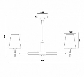 Люстра на штанге Maytoni Zaragoza H001CL-05BS в Ханты-Мансийске - hanty-mansiysk.mebel24.online | фото 6