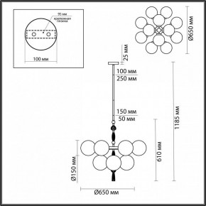 Люстра на штанге Odeon Light Palle 5405/12 в Ханты-Мансийске - hanty-mansiysk.mebel24.online | фото 4