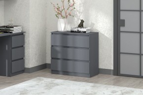 МС "Хилтон" Комод №2 800 (3 ящ.) графит в Ханты-Мансийске - hanty-mansiysk.mebel24.online | фото