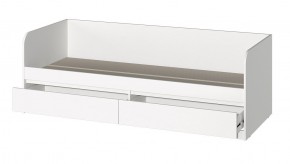 МС "Хилтон" Кровать 0,8 (Белый текстурный) в Ханты-Мансийске - hanty-mansiysk.mebel24.online | фото 2