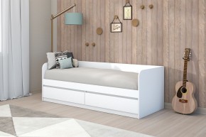 МС "Хилтон" Кровать 0,8 (Белый текстурный) в Ханты-Мансийске - hanty-mansiysk.mebel24.online | фото 3