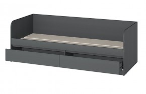 МС "Хилтон" Кровать 0,8 (графит) в Ханты-Мансийске - hanty-mansiysk.mebel24.online | фото 2