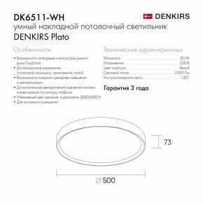 Накладной светильник Denkirs PLATO DK6511-WH/1 в Ханты-Мансийске - hanty-mansiysk.mebel24.online | фото 10