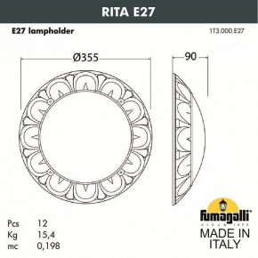 Накладной светильник Fumagalli Rita 1T3.000.000.AYE27 в Ханты-Мансийске - hanty-mansiysk.mebel24.online | фото 2