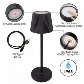 Настольная лампа декоративная Arte Lamp Fuyue A1616LT-1BK в Ханты-Мансийске - hanty-mansiysk.mebel24.online | фото 3