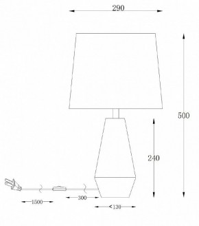 Настольная лампа декоративная Maytoni Calvin Table Z181-TL-01-B в Ханты-Мансийске - hanty-mansiysk.mebel24.online | фото 2
