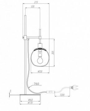 Настольная лампа декоративная Maytoni Erich MOD221-TL-01-G в Ханты-Мансийске - hanty-mansiysk.mebel24.online | фото 3