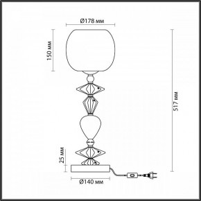 Настольная лампа декоративная Odeon Light Bizet 4855/1T в Ханты-Мансийске - hanty-mansiysk.mebel24.online | фото 3