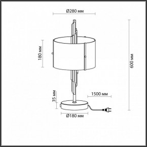 Настольная лампа декоративная Odeon Light Margaret 5415/2T в Ханты-Мансийске - hanty-mansiysk.mebel24.online | фото 4