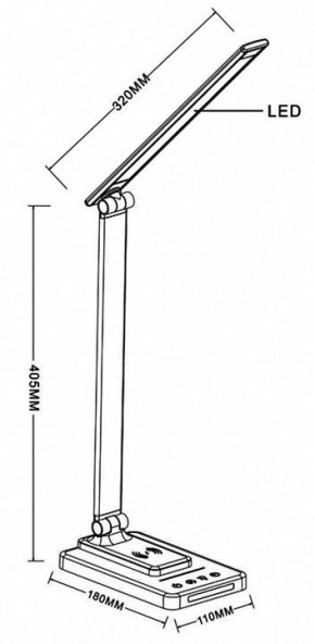 Настольная лампа офисная Arte Lamp William A5122LT-1WH в Ханты-Мансийске - hanty-mansiysk.mebel24.online | фото 3