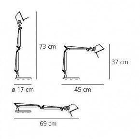 Настольная лампа офисная Artemide  A001300 в Ханты-Мансийске - hanty-mansiysk.mebel24.online | фото 4