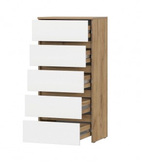 Некст 1 Комод 5 ящиков (Дуб Золотой/Белый) в Ханты-Мансийске - hanty-mansiysk.mebel24.online | фото