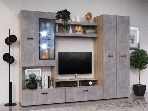 Нэнси New Пенал (ЛДСП) Бетон светлый/Сонома в Ханты-Мансийске - hanty-mansiysk.mebel24.online | фото 3
