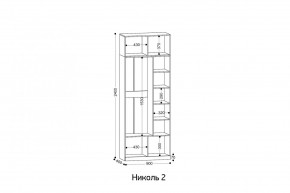 НИКОЛЬ 2 шкаф 2-х створчатый в Ханты-Мансийске - hanty-mansiysk.mebel24.online | фото 3