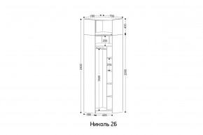 НИКОЛЬ 26 Шкаф угловой в Ханты-Мансийске - hanty-mansiysk.mebel24.online | фото 2