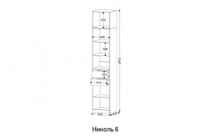 НИКОЛЬ 6 Пенал в Ханты-Мансийске - hanty-mansiysk.mebel24.online | фото 2