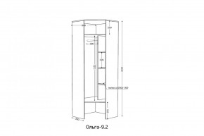 ОЛЬГА 9.2 Шкаф угловой с зеркалом в Ханты-Мансийске - hanty-mansiysk.mebel24.online | фото 2