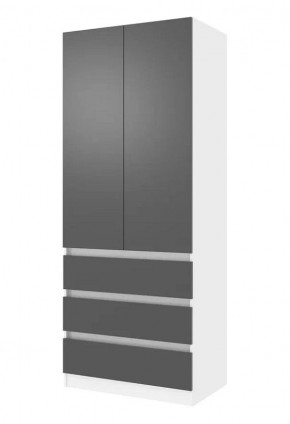 ПАРУС Шкаф 2-х ств. 800 (белый/графит) в Ханты-Мансийске - hanty-mansiysk.mebel24.online | фото