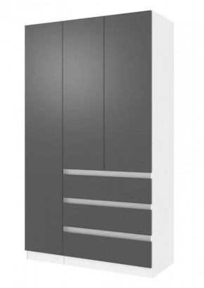 ПАРУС Шкаф 3х- ств. 1200 (белый/графит) в Ханты-Мансийске - hanty-mansiysk.mebel24.online | фото