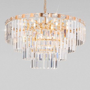 Подвесная люстра Eurosvet Elegante 10130/10 золото/прозрачный хрусталь Strotskis в Ханты-Мансийске - hanty-mansiysk.mebel24.online | фото