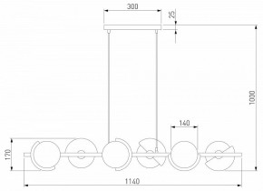 Подвесная люстра Eurosvet Moity 70149/6 черный/латунь в Ханты-Мансийске - hanty-mansiysk.mebel24.online | фото 5