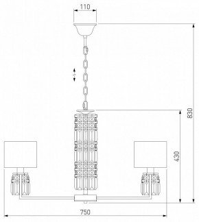 Подвесная люстра Eurosvet Zaffiro 10099/8 хром/прозрачный хрусталь Strotskis (новый абажур) в Ханты-Мансийске - hanty-mansiysk.mebel24.online | фото 5