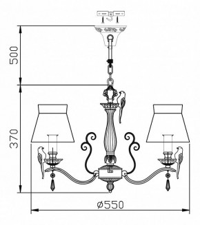 Подвесная люстра Maytoni Bird ARM013-05-W в Ханты-Мансийске - hanty-mansiysk.mebel24.online | фото 3