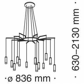 Подвесная люстра Maytoni Davida MOD035PL-12B в Ханты-Мансийске - hanty-mansiysk.mebel24.online | фото 6
