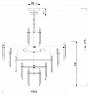 Подвесная люстра Maytoni Flare DIA200PL-08G в Ханты-Мансийске - hanty-mansiysk.mebel24.online | фото 5