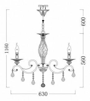 Подвесная люстра Maytoni Grace ARM247-06-G в Ханты-Мансийске - hanty-mansiysk.mebel24.online | фото 3