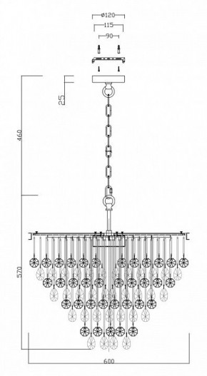 Подвесная люстра Maytoni Linn MOD091PL-07CH в Ханты-Мансийске - hanty-mansiysk.mebel24.online | фото 4