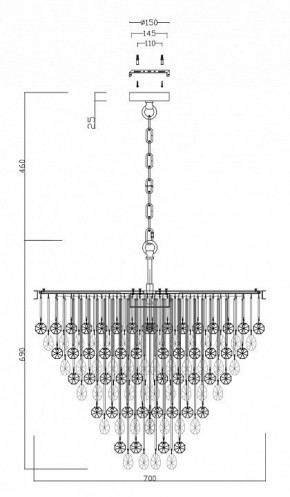 Подвесная люстра Maytoni Linn MOD091PL-09CH в Ханты-Мансийске - hanty-mansiysk.mebel24.online | фото 3